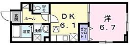 LAFORESTASOLE 1DKの間取図画像