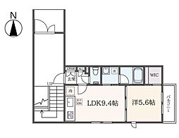 ＥＡＳＴ64 1階1LDKの間取り