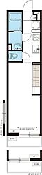 リブリ・明和 2階1Kの間取り