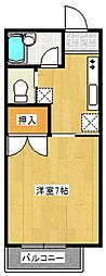 ジュネス船尾 1Kの間取図画像