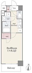 フェールメゾン菊川 1Kの間取図画像