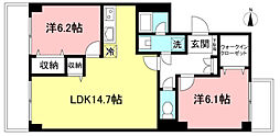 グレイスイヅミ 2LDKの間取図画像