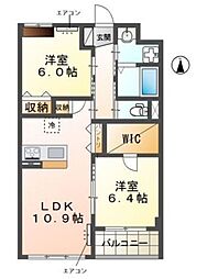 (仮称)流山市駒木マンション 2LDKの間取図画像