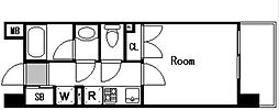 セレビア新宿御苑前 1Kの間取図画像