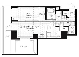 ステージグランデ台東根岸アジールコート 9階1LDKの間取り