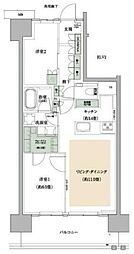 都営新宿線 東大島駅 徒歩8分の賃貸マンション 8階2LDKの間取り