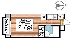 メゾン・ド・アエロスター 4階ワンルームの間取り