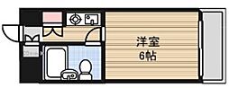プレオール北長尾 1Kの間取図画像