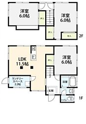 松戸上本郷戸建て 1階3SLDKの間取り