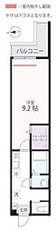 ハーミッドクラブハウス横浜桜木町南 1Kの間取図画像