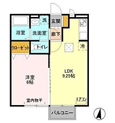 シェル・ドゥ 1LDKの間取図画像