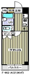 レジディア木場 1Kの間取図画像