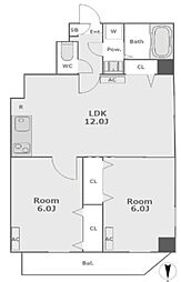 D'Lumiere東日暮里 2LDKの間取図画像