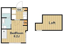 ショコラReze 1階1Kの間取り