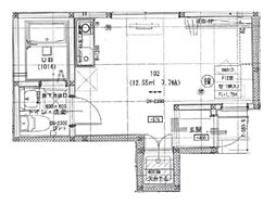 KTK蒲田 1階ワンルームの間取り