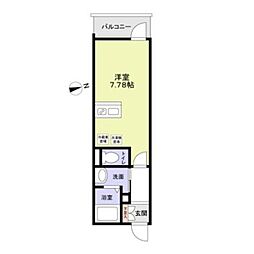 ＲＡＹＳ　ＭＡＴＳＵＤＯ 1階ワンルームの間取り