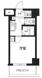 小田急小田原線 南新宿駅 徒歩5分の賃貸マンション 2階1Kの間取り