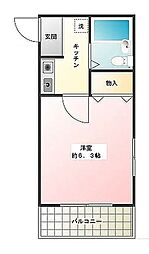 パークウェル田園調布 1階1Kの間取り