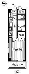 K'sFlat2003 1Kの間取図画像