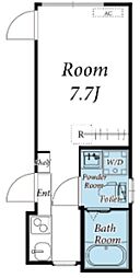 KISMET梅島 3階ワンルームの間取り