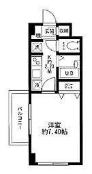 フォートラス板橋本町 3階1Kの間取り