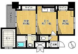 SouthernCross鵠沼 1SDKの間取図画像