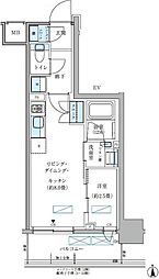 パークアクシス大森山王 1LDKの間取図画像