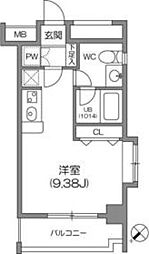 ルクレ森下レジデンス 1Kの間取図画像