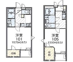 レオネクストサリーレ3 1Kの間取図画像