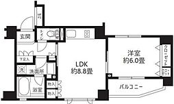 クリオ渋谷ラ・モード 3階1LDKの間取り