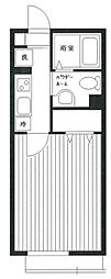 セシル高田馬場 1階1Kの間取り