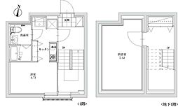 リーガランドプラス江古田 1階1DKの間取り