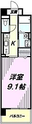 カーサ・ル・コットン 1Kの間取図画像