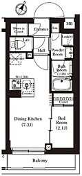 アーバンパーク方南町2 1DKの間取図画像