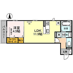 ケイズスペチアーレ 1LDKの間取図画像
