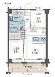 ラグゼナ和光 3階2LDKの間取り