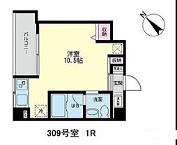 ヴァリエ原町田 ワンルームの間取図画像