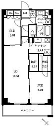ザ・ケンジントン・レジデンスときわ台 2LDKの間取図画像