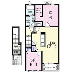 エテルノ 2LDKの間取図画像