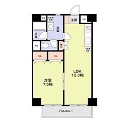 秀和第二南平台レジデンス 2階1LDKの間取り