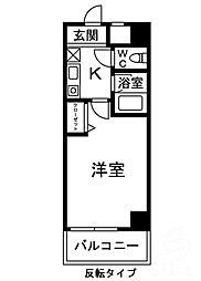 おおさか東線 JR河内永和駅 徒歩8分の賃貸マンション 3階1Kの間取り