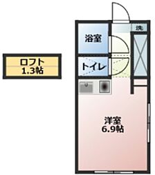 アドパリ5 1階ワンルームの間取り