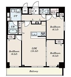 Alivis一之江 7階3LDKの間取り