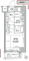 アイル横浜NORTH 1Kの間取図画像