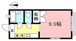 セントラルハイツ ワンルームの間取図画像