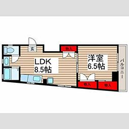 サンハイム東向島 3階1LDKの間取り