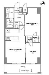 プリマステラ 11階1SLDKの間取り