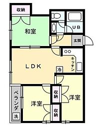 池上タウンヒル 3LDKの間取図画像