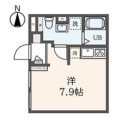 ａ　ＬＡＴＯ　日暮里 5階ワンルームの間取り