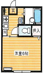 グリーンハウス 1Kの間取図画像